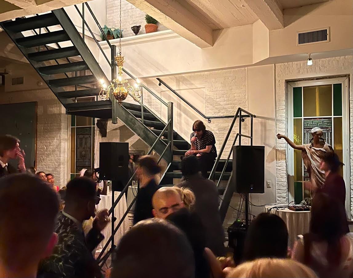 Ariel Pink sings at the De Vere Winter Ball