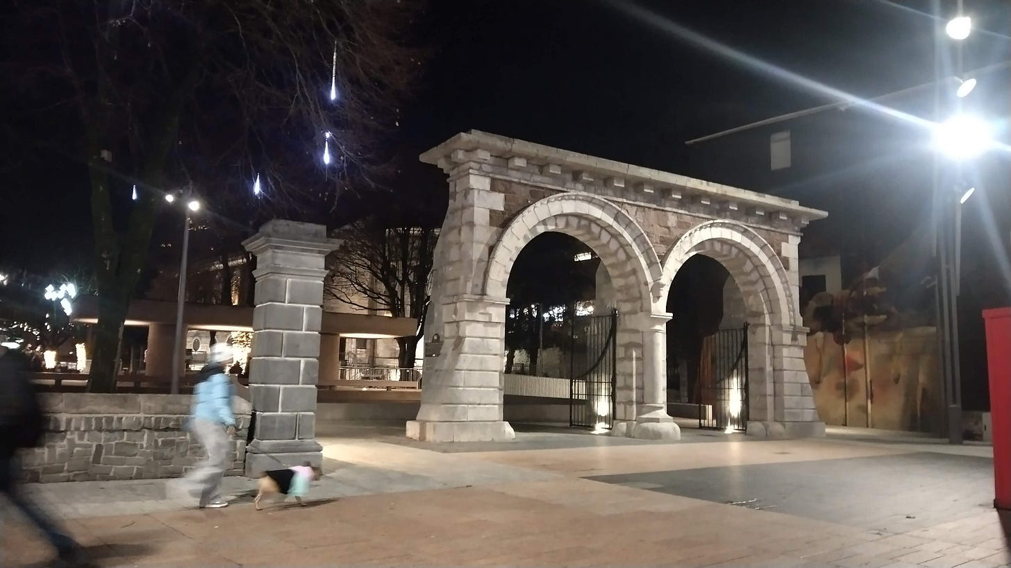 Gates at the entrance to the Grand Parade park.