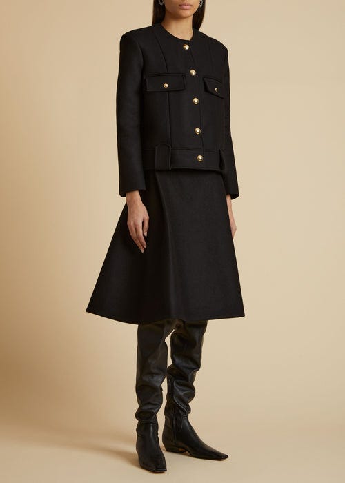 The Laybin Jacket in Black Wool