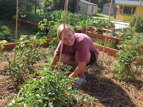 Scenes from creating the garden