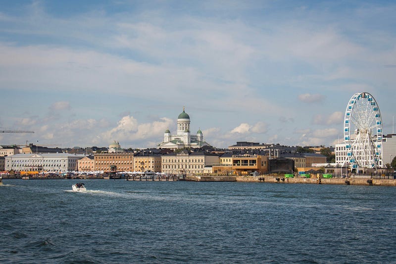 Helsinki, Finland. City view from the Baltic Sea. Helsinki, Finland. City view from the Baltic Sea.