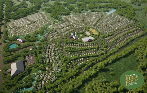 Renderings of proposed American Heartland Theme Park & Resort near Grand Lake, Oklahoma (from americanheartlandthemepark.com) 