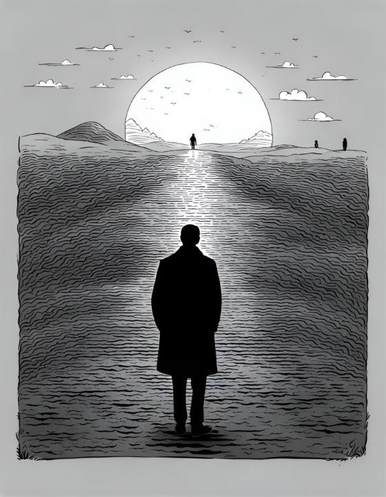 Loneliness of Man - Chart Art - Digital Art & AI, People & Figures, Male  Form, Clothed - ArtPal