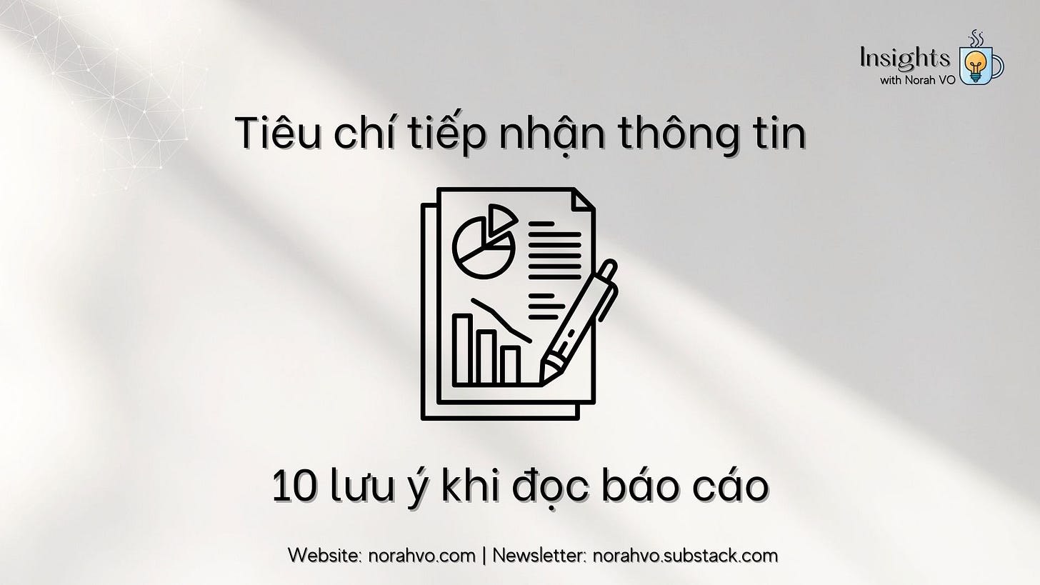 Cách chọn nguồn thông tin báo cáo