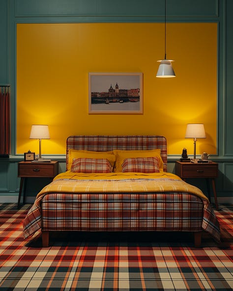 two bedrooms whose styles are blended to create a third