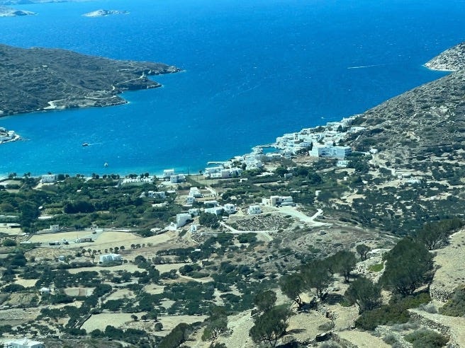View of Amorgos by bus (Photo by Marie Powell)