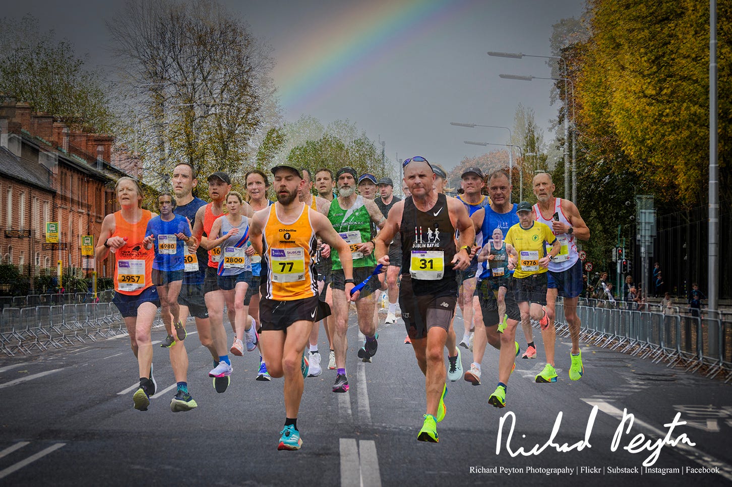 Matthew Collins and Ger Copeland at the Dublin City Marathon 2024