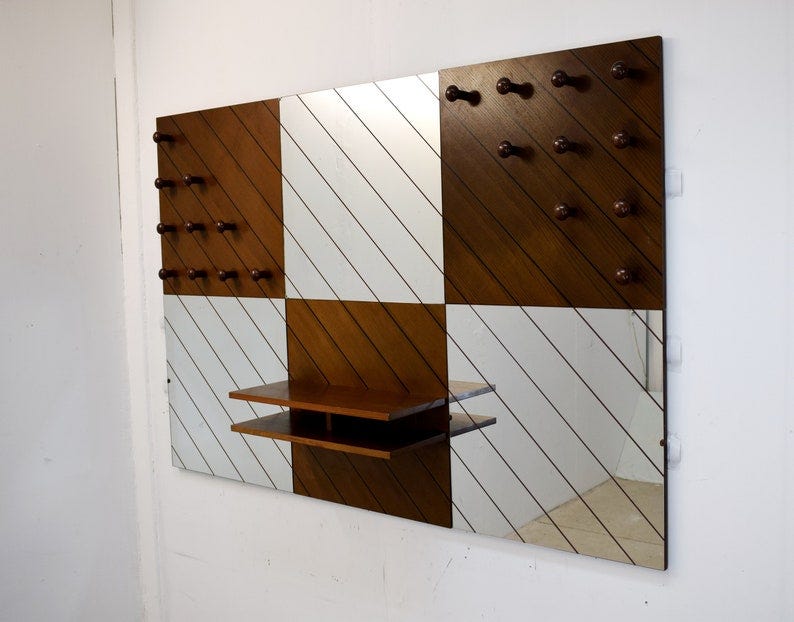 Italian Modular Hanging Coat Rack, 1980s image 1