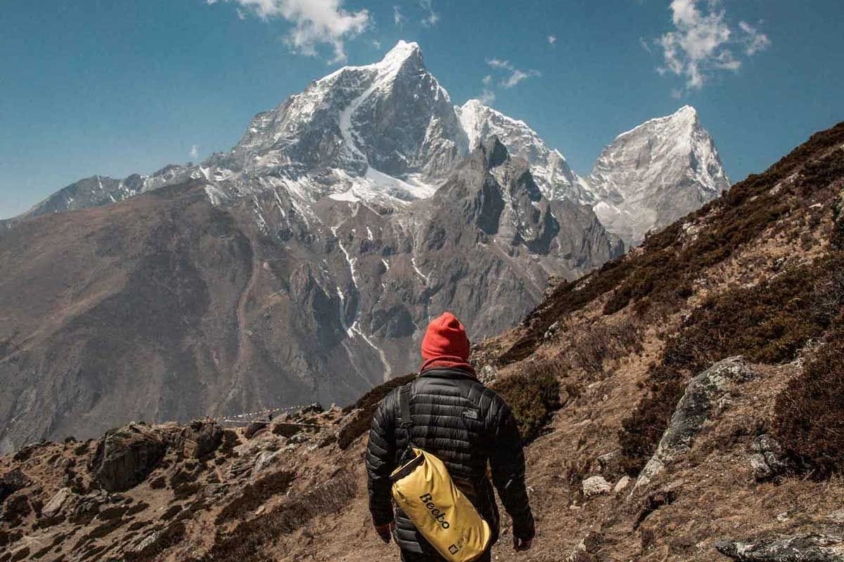 Alpine ridgeline at altitude