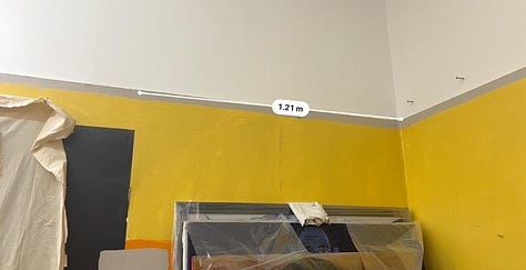 Organising the art studio.