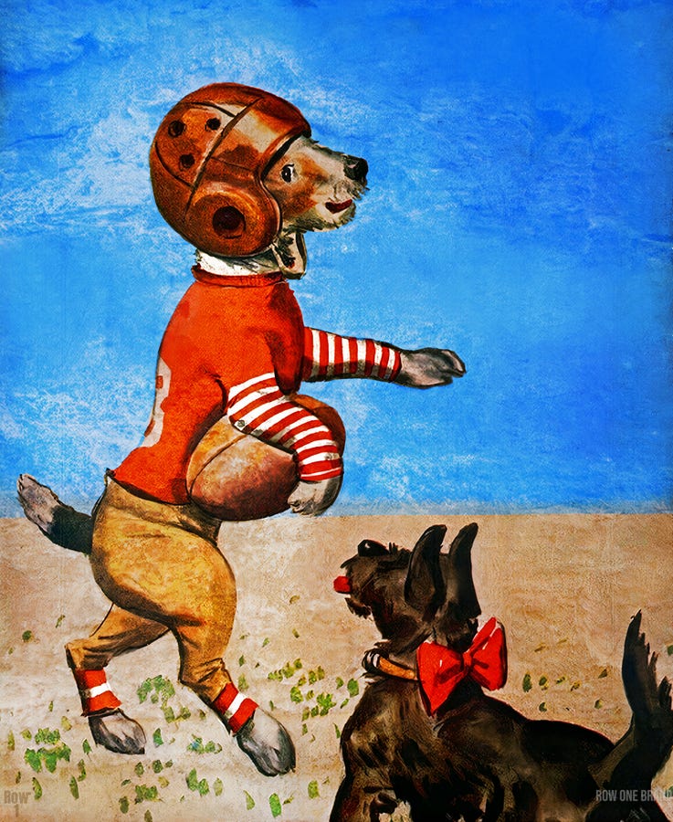 Dogs Playing Football - Row One Brand