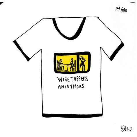 Nine more t-shirt thumbnail sketches.