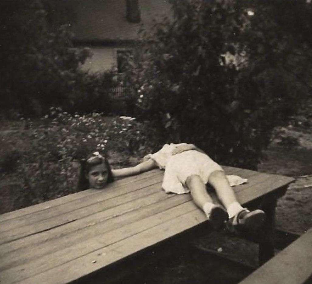 Two girls “horsemaning” in the 1920s Two girls “horsemaning” in the 1920s