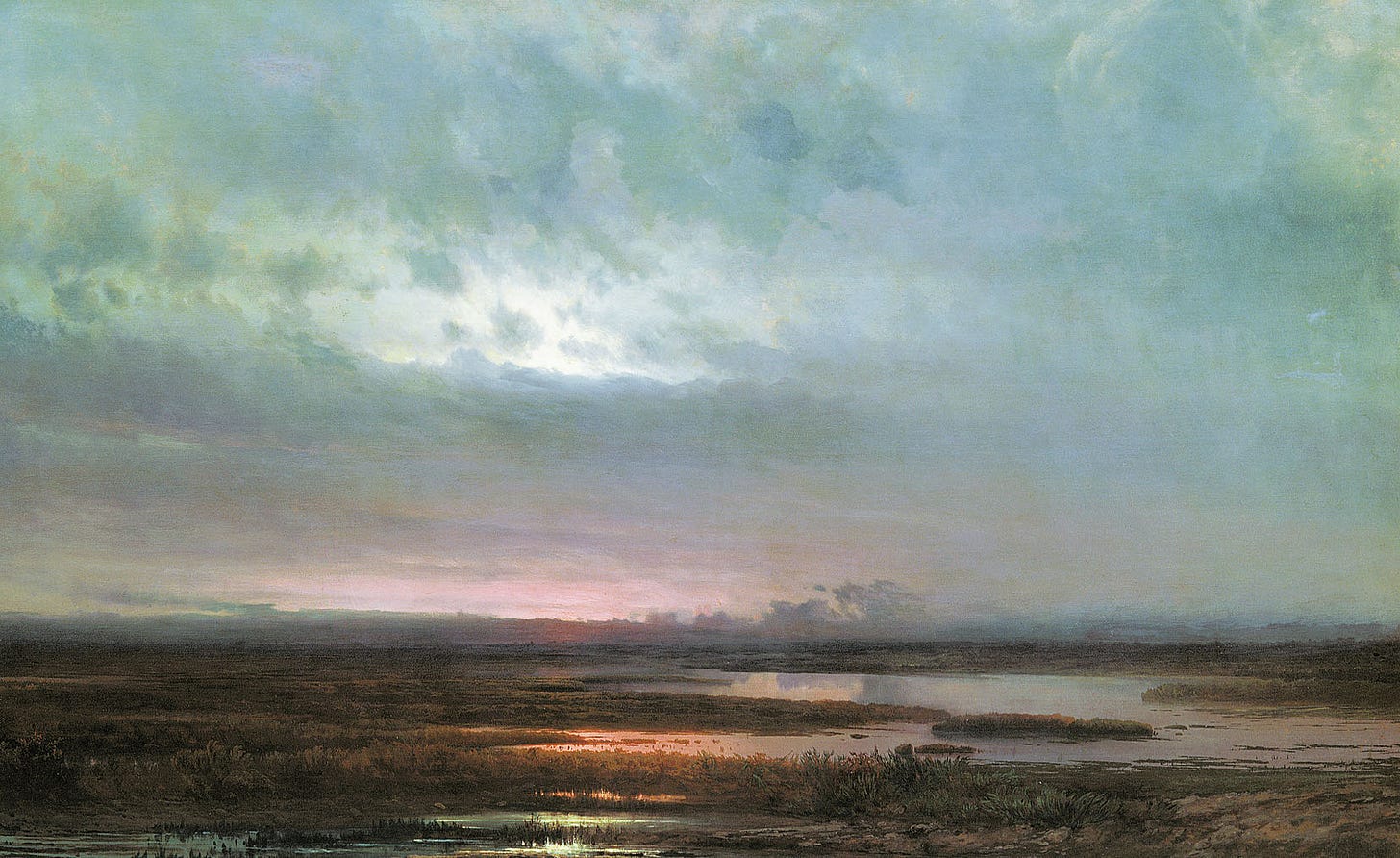 Sundown over a marsh, 1871 Sundown over a marsh, 1871