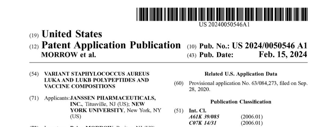 Total exposure! Vaccine patents, virus patents, conjugate patents, biological nanotechnology patents for the 1st threw the 15 of February 
