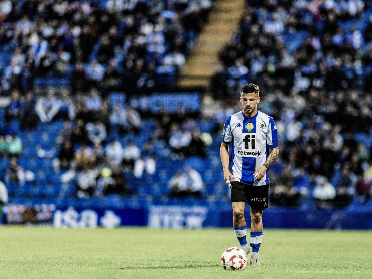 Javi Moreno durante el Hércules - Villarreal B Javi Moreno durante el Hércules - Villarreal B