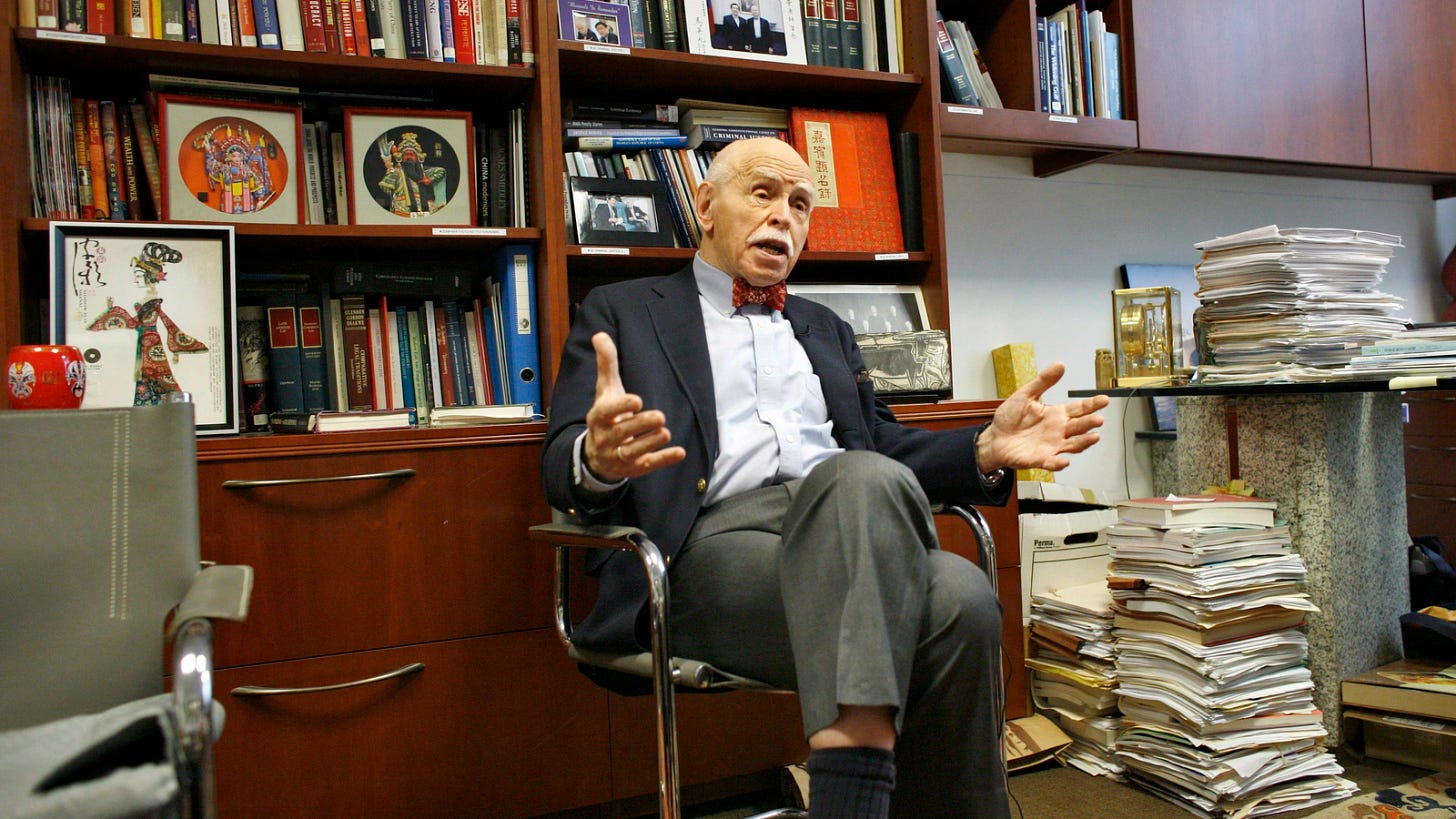 Jerry Cohen sits in his office at New York University. 