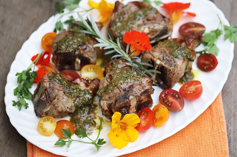 Grilled Rosemary Garlic Lamb Loin Chops, Cook the Vineyard