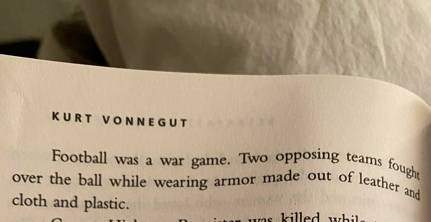 Football according to Kurt Vonnegut: : r/kurtvonnegut