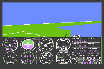 Flight Simulator II atari screenshot Flight Simulator II atari screenshot
