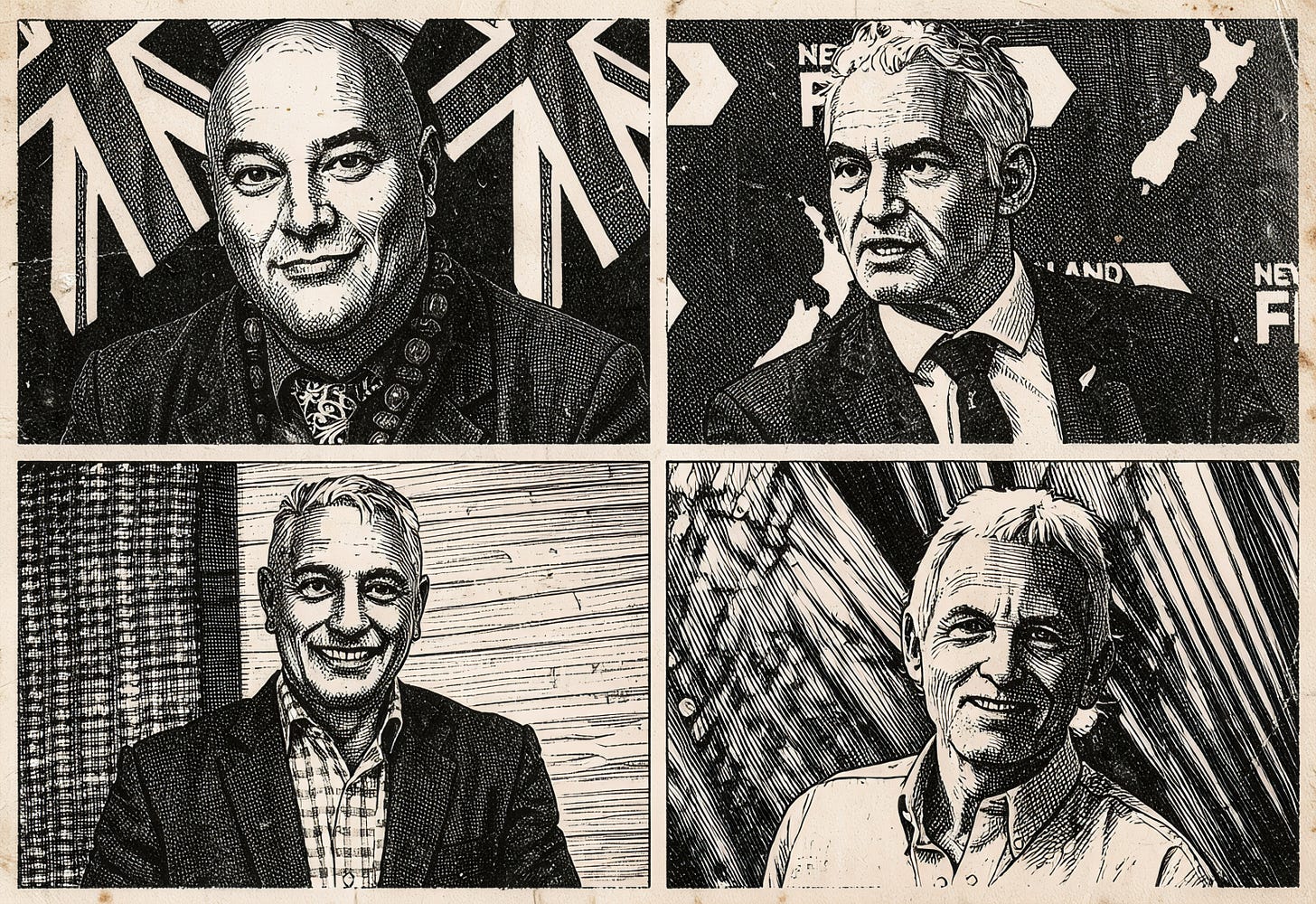 Elliot Ikilei, Stuart Nash, Michael Laws, Alfred Ngaro. Elliot Ikilei, Stuart Nash, Michael Laws, Alfred Ngaro.