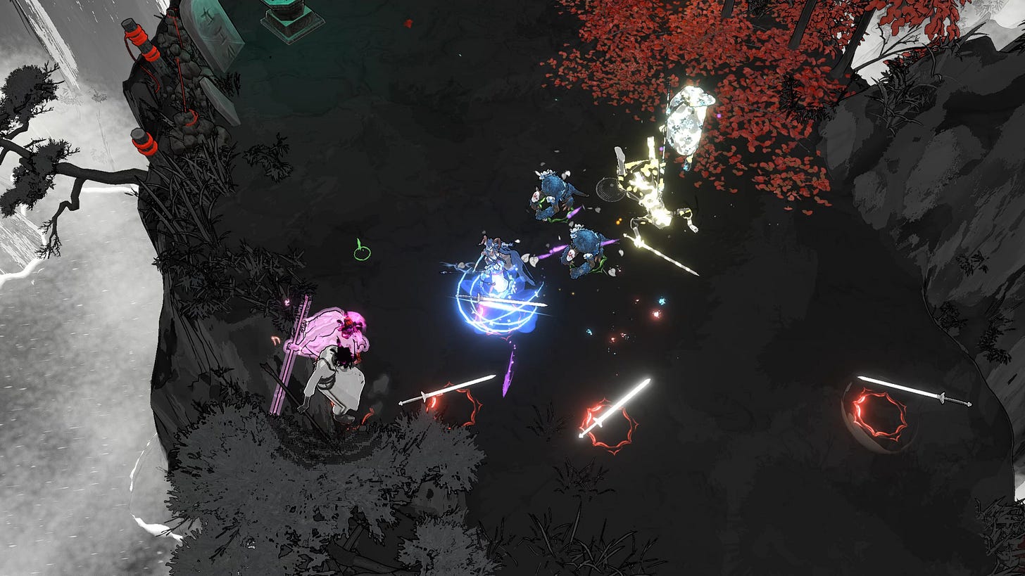 Shape of Dreams combat sequence with procedurally generated map