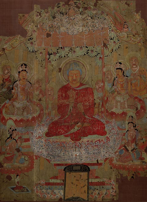 佛陀說法圖像｜來源：Getty Research Institute / Dunhuang Academy