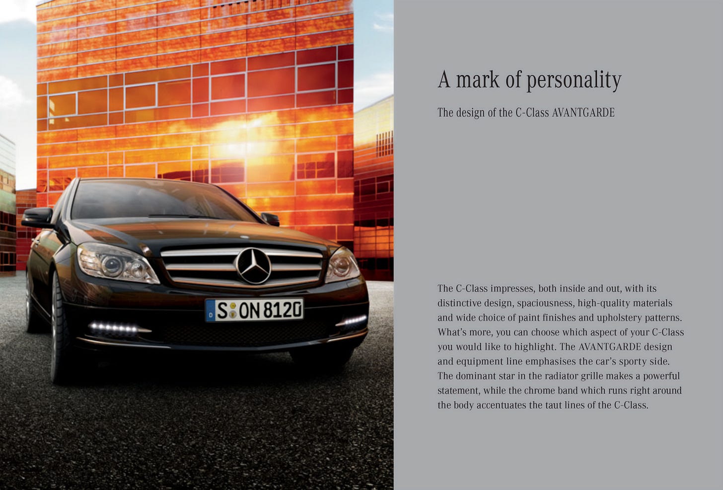 Mercedes W204 C-Class 2009 brochure Avantgarde Mercedes W204 C-Class 2009 brochure Avantgarde