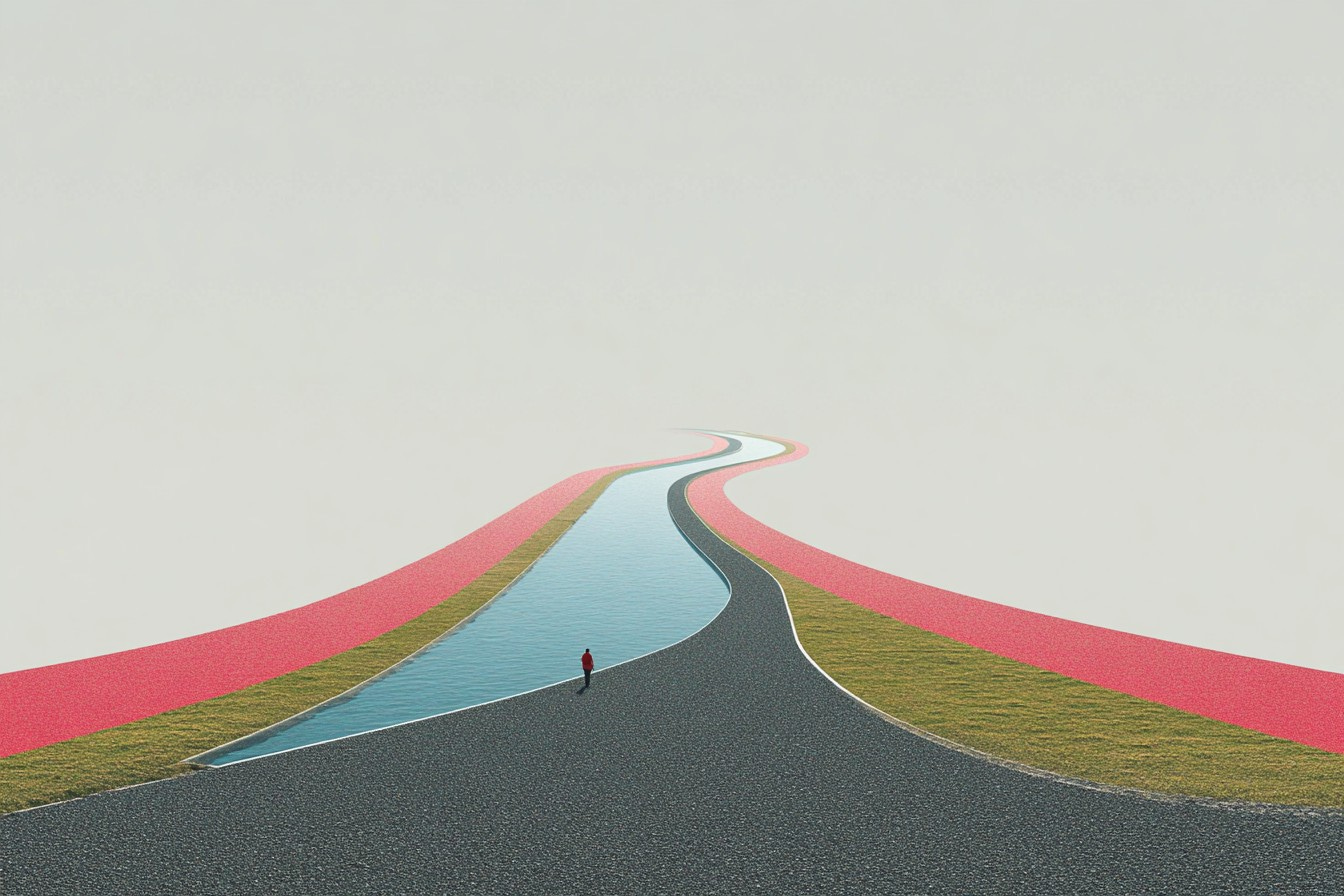 illustration of a winding road