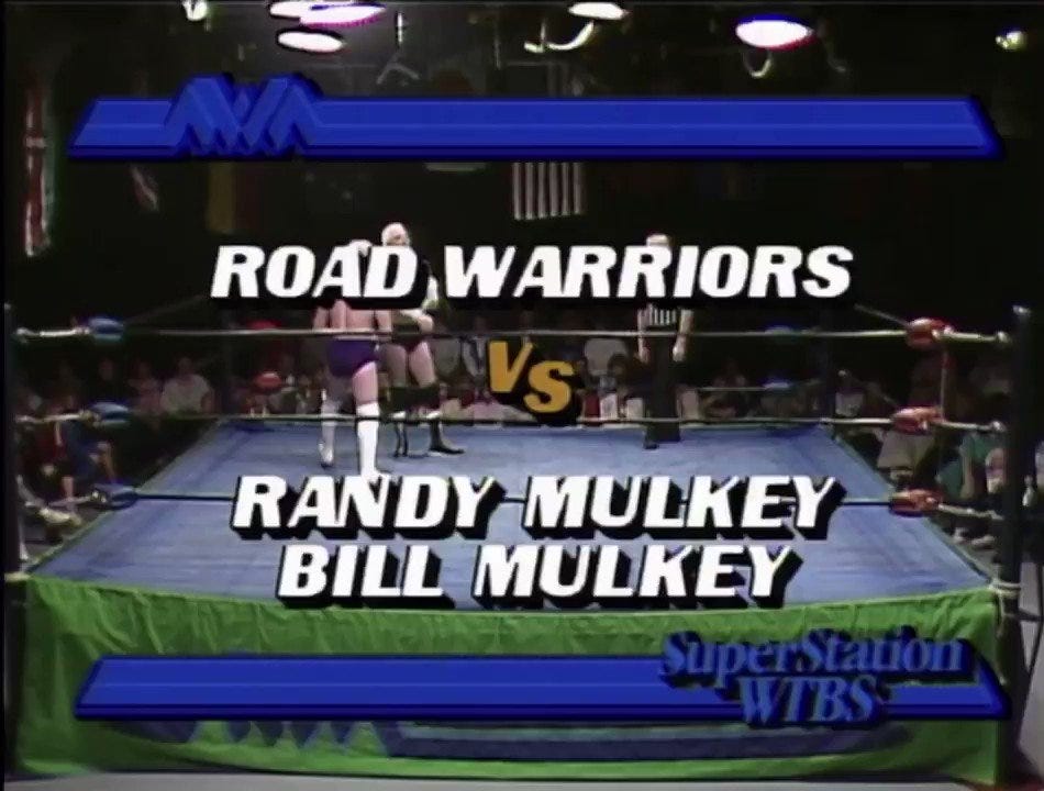 JustRasslin on Twitter: "Road Warriors Vs Mulkeys - Match &amp; Promo 2min  17sec https://t.co/OmWaeaRzkh" / Twitter