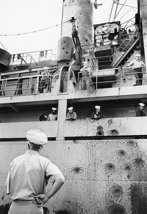 Damage to USS Liberty, June 1967 Damage to USS Liberty, June 1967