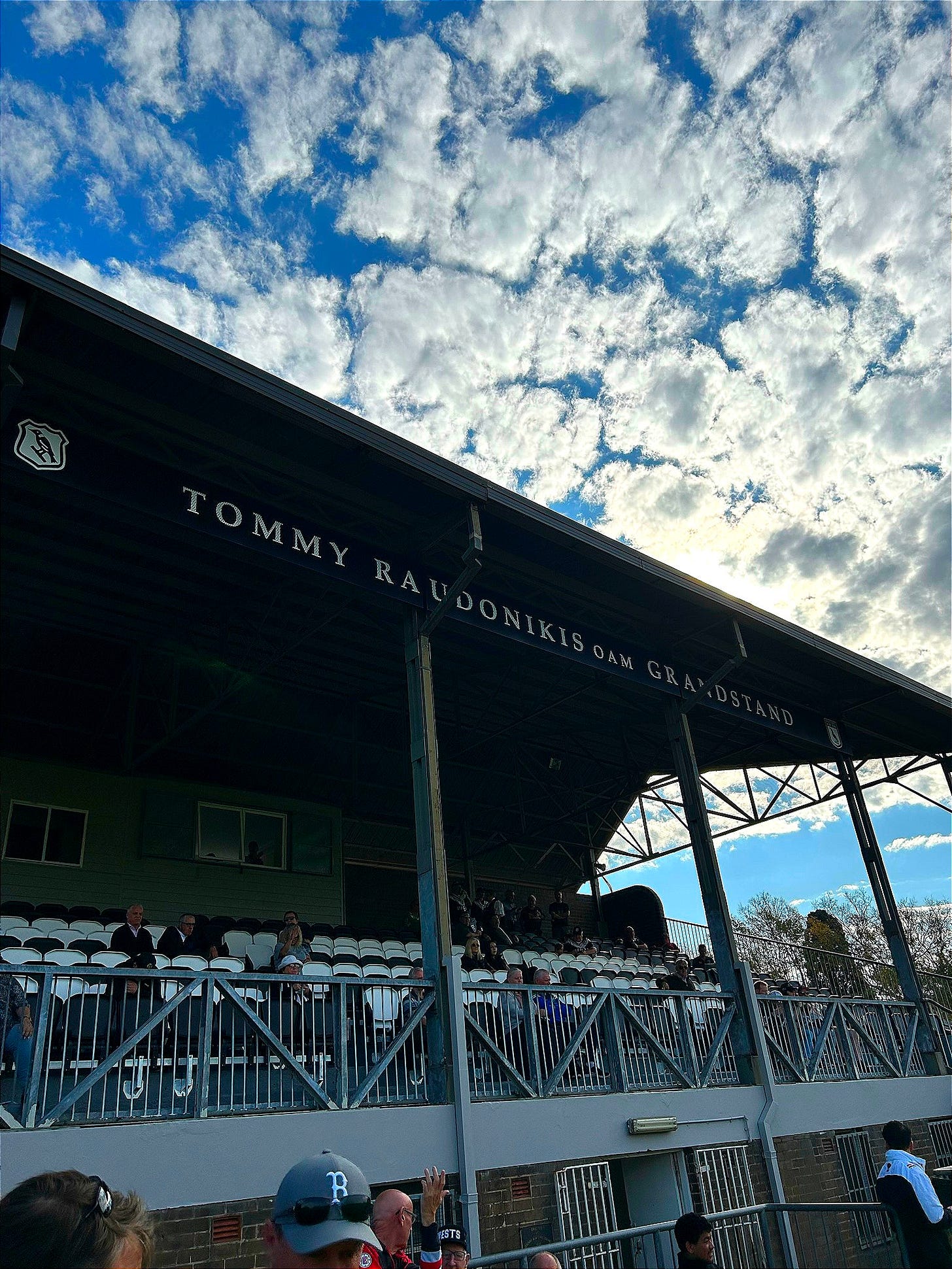 Tommy Raudonikis stand at Lidcombe Oval, Sydney, Australia