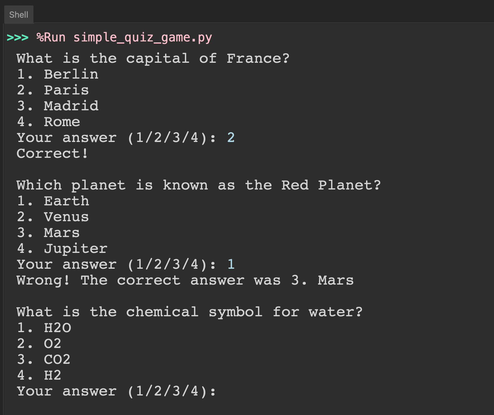 Build a simple quiz with Python - by Ardit Sulce