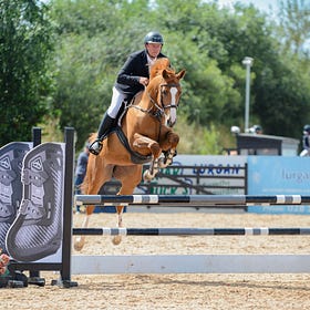 Show jumping action at The Meadows