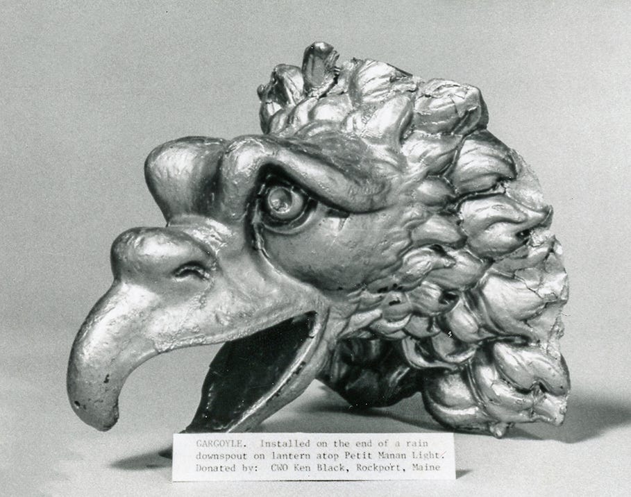 Gargoyle rain downspout from Petit Manan Lighthouse