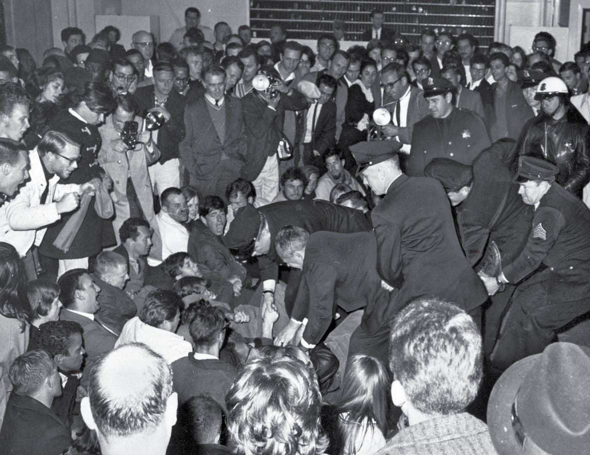Civil rights demonstrators at the Sheraton-Palace Hotel, San Francisco, March 1964. Civil rights demonstrators at the Sheraton-Palace Hotel, San Francisco, March 1964.