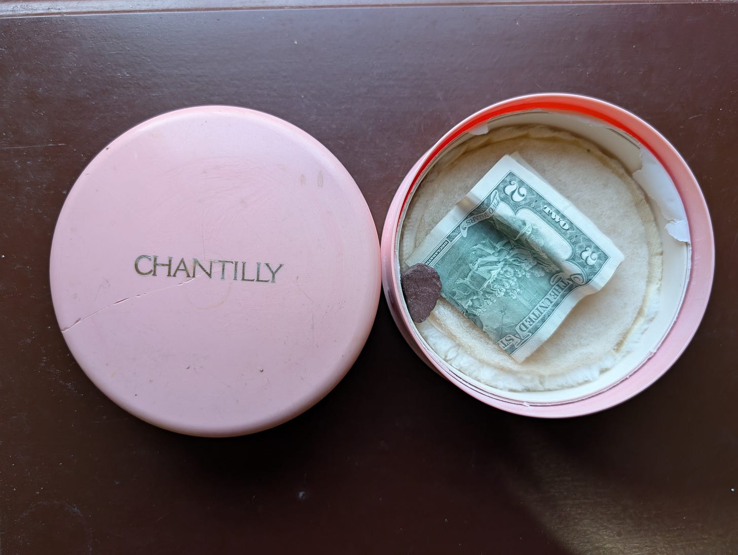 vintage chantilly pink powder box vintage chantilly pink powder box