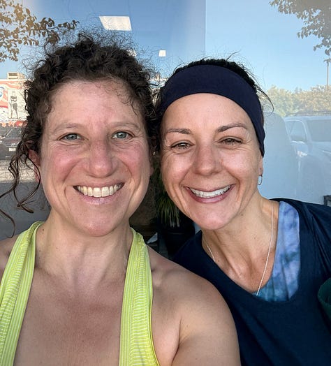 Sarah visits with friends in California