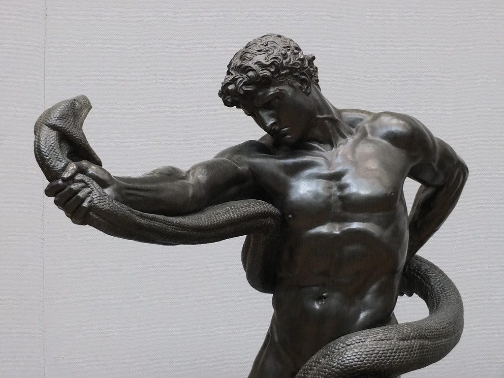 An Athlete Wrestling with a Python (1877) | By Frederic, Lor… | Flickr An Athlete Wrestling with a Python (1877) | By Frederic, Lor… | Flickr