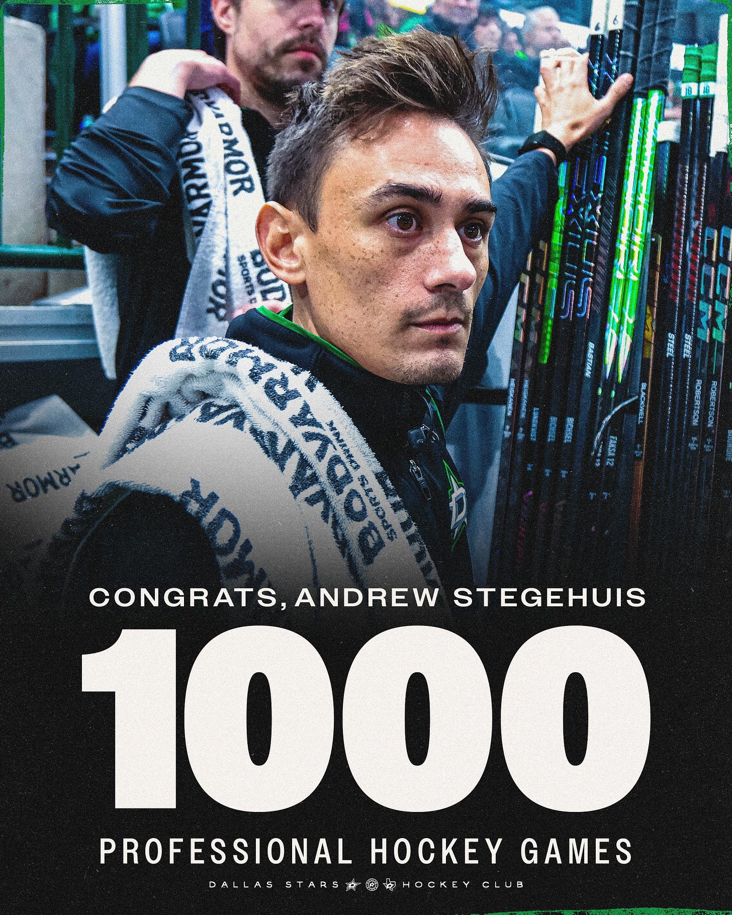 Congrats to Assistant Equipment Manager Andrew Stegehuis on working his 1000th career professional hockey game! Congrats to Assistant Equipment Manager Andrew Stegehuis on working his 1000th career professional hockey game!