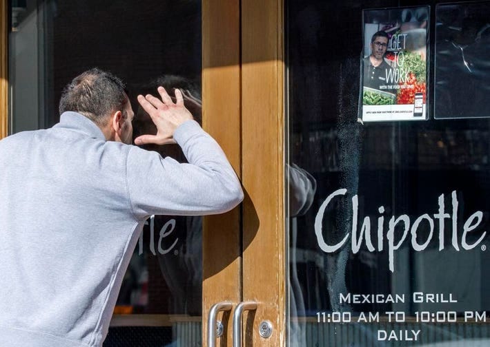 Chipotle Suspends Exec Bonuses After Outbreaks Of E-Coli, Norovirus Chipotle Suspends Exec Bonuses After Outbreaks Of E-Coli, Norovirus