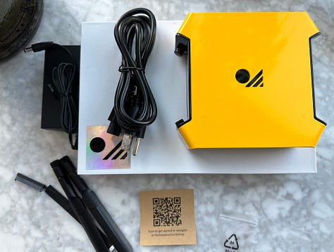 Photos of the the Native Planet Aurora being unboxed
