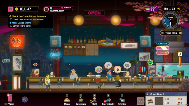 oh crap the restaurant can get really busy in Dave the Diver