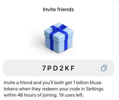 All of this was built with Muse AI. Use my referral code and we both get a  billion free tokens. Code: 7PD2KF "Invite a friend and you'll both get 1  billion Muse