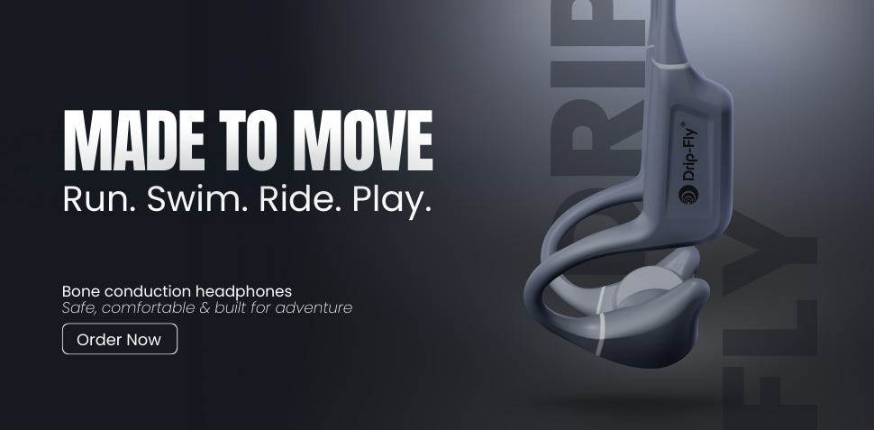 drip-fly oz5 bone conduction headphones designed with ergonomic comfort