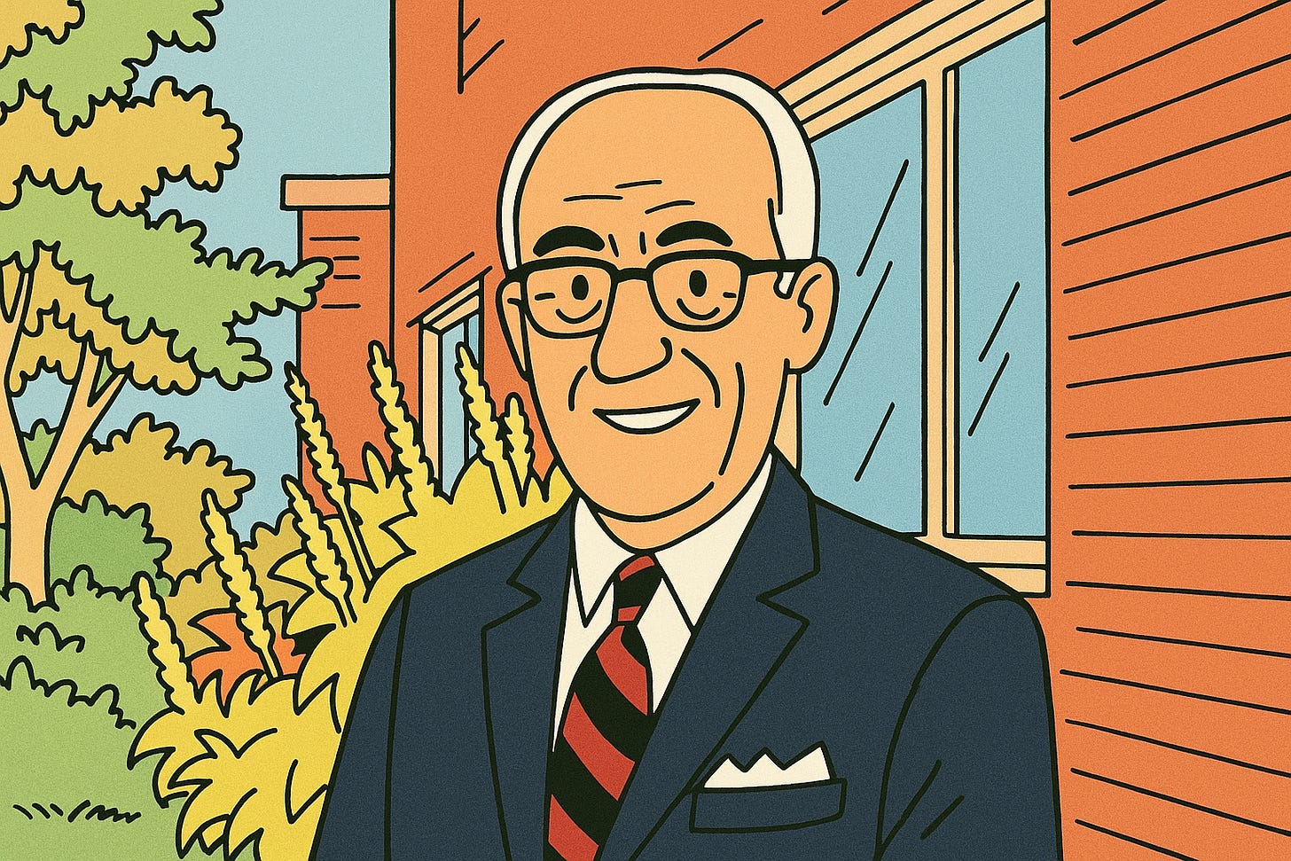 Dapper Gentleman Against Brick Wall