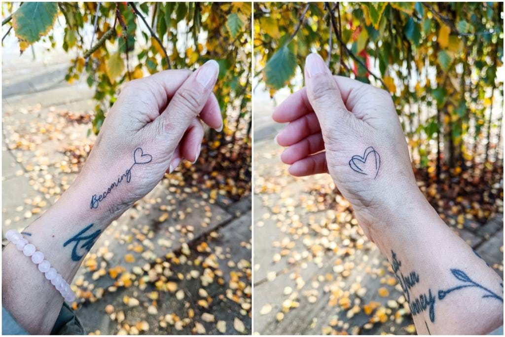Two tiny tattoos