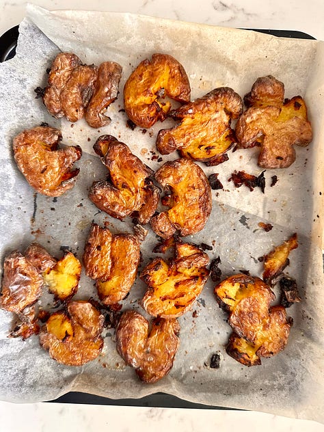 Crispy new potato salad ingredients