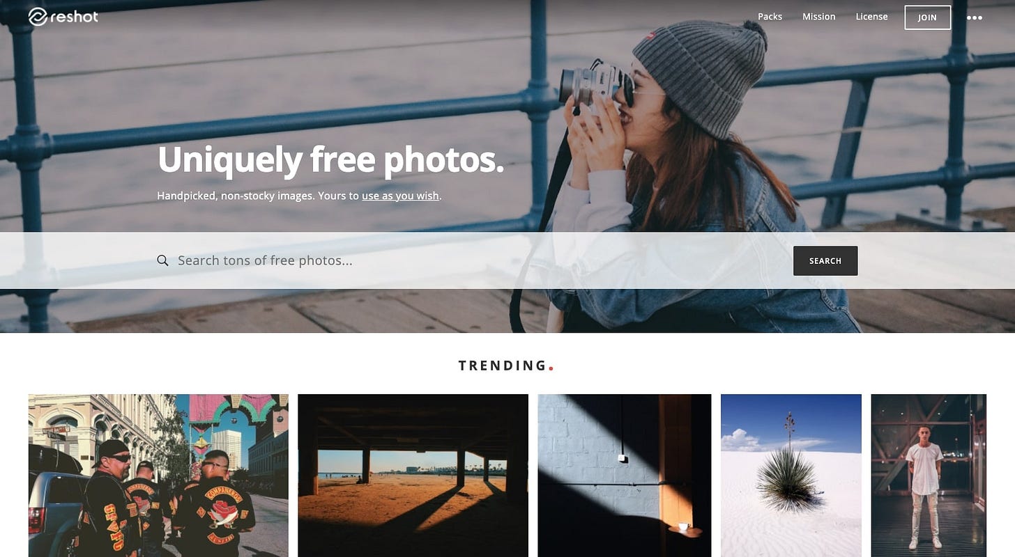 reshot free stock photos