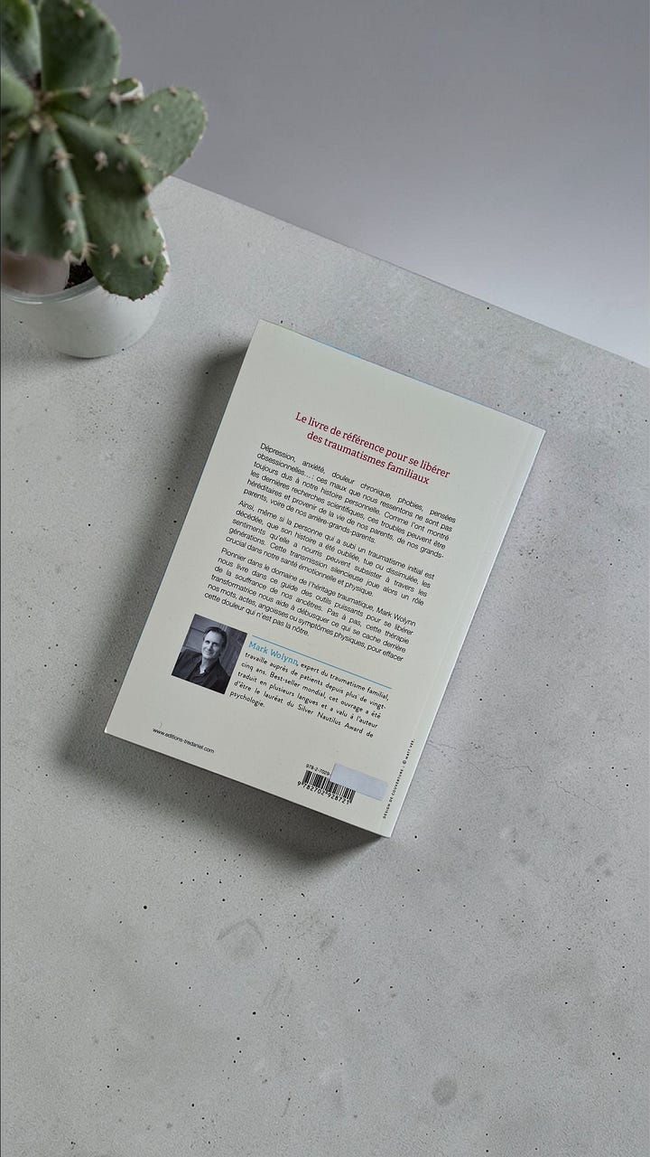 Le livre "Cette douleur n'est pas la mienne" de Mark Wolynn